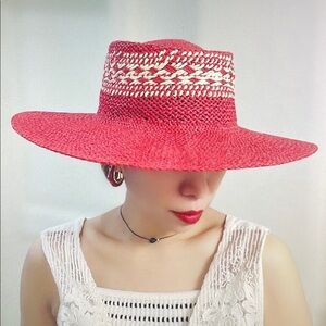 Red Woven Women's Hat